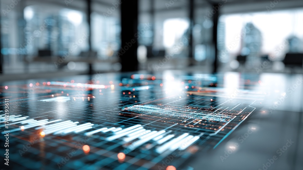 custom made wallpaper toronto digitalInteractive data display in office