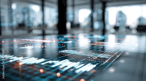 Wallpaper Mural Interactive data display in office Torontodigital.ca