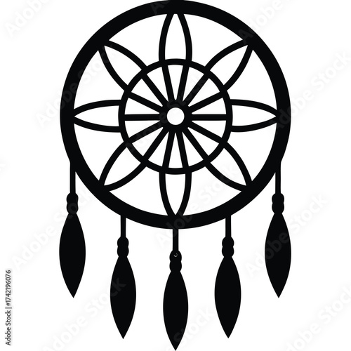 dream catcher Silhouette Icon Vector Art