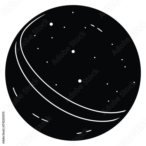 planet mars Silhouette Icon Vector Art
