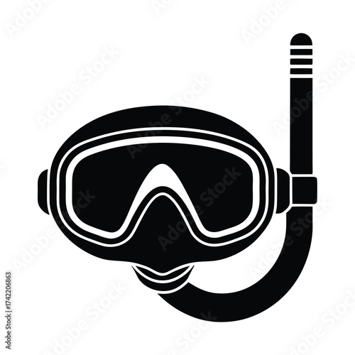 snorkel Silhouette Icon Vector Art
