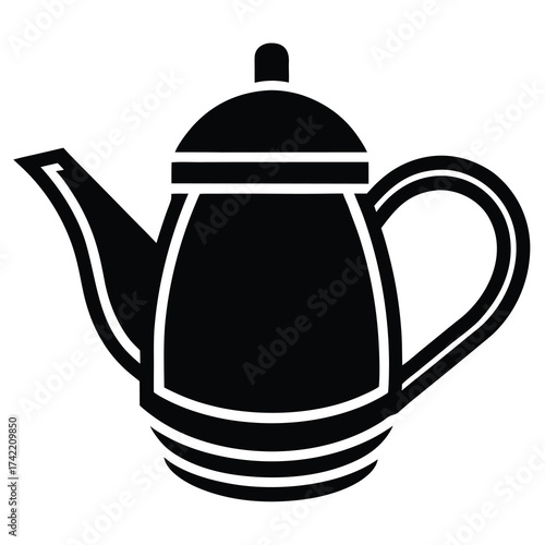 tea pot Silhouette Icon Vector Art