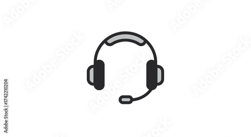 Headset with microphone icon for communication and customer support.