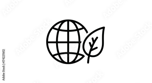 Global environment and nature conservation icon representing ecological sustainability.
