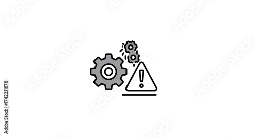 System Error or Maintenance Warning Icon.