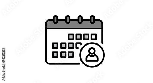 Personal Calendar Appointment Schedule Icon for Event Planning and Management.
