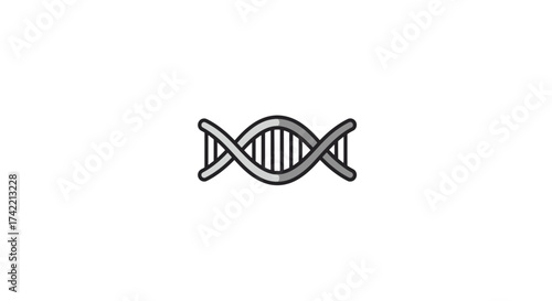 Stylized DNA double helix structure representing genetics and biology.