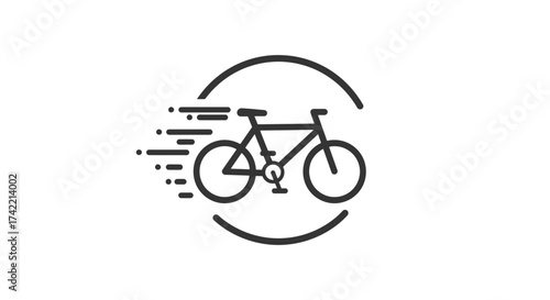 Fast bicycle icon representing speed and delivery services.