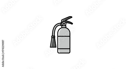 Fire Extinguisher Safety Equipment Icon Vector Illustration.