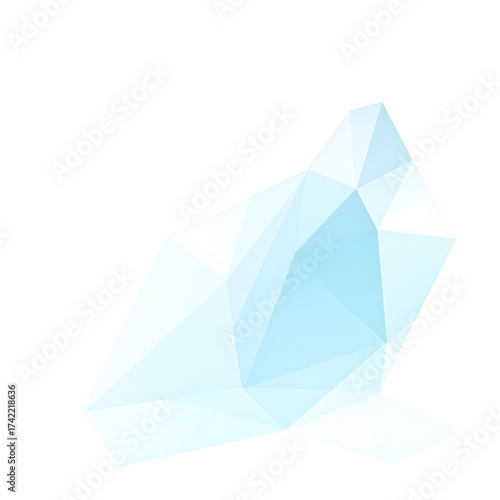Abstract geometric shape illustration on transparent background