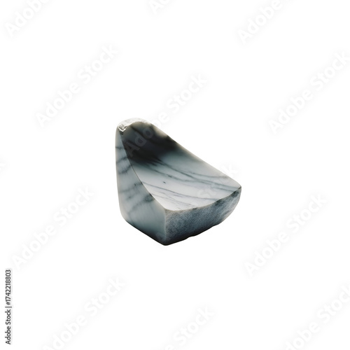 Abstract stone form with veins isolated on transparent background