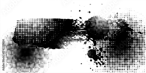 Distorted grunge layer error. Noise destroys texture. Vector trendy deformed glitch shape modern line