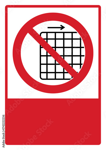 prohibition_safety signs_version 2_do not operate with guard removed_your custom message here_portrait_size a4/a3/a2/a1 