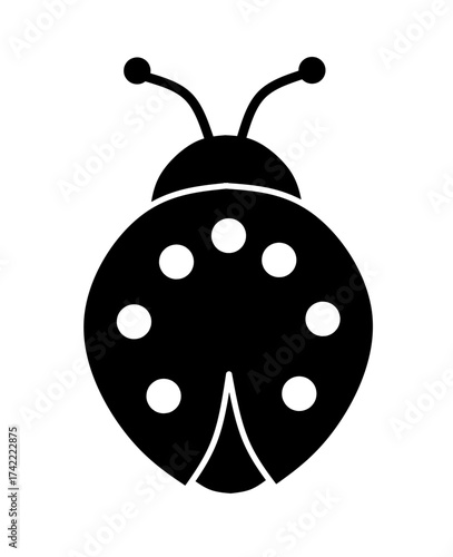 bug icon vector on white background