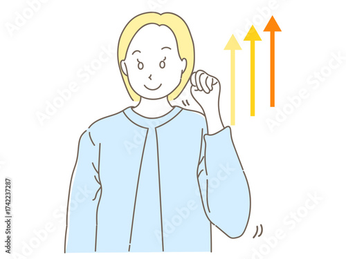 イラスト　女性　手