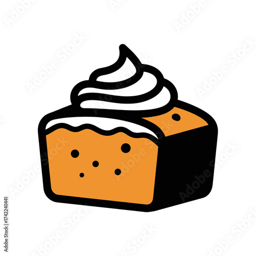 Delicious cake with whipped cream on top perfect dessert for any occasion.