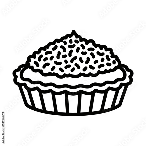 Delicious dessert pie with a sweet topping perfect for any occasion tasty treat.