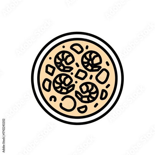 Delicious shrimp dish served in a bowl culinary delight appetizing seafood meal.