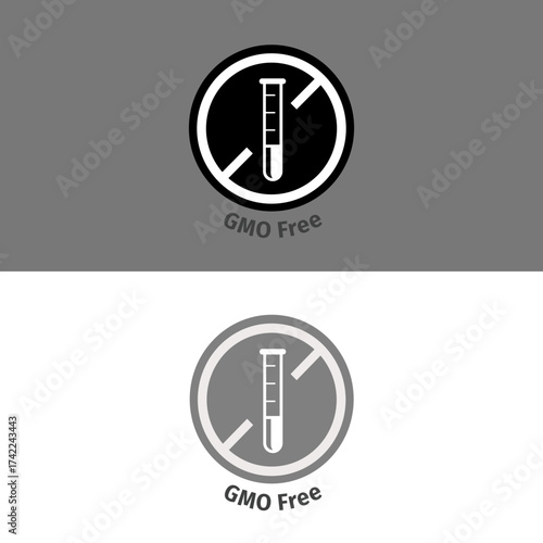Gmo free isolated iconsign vector