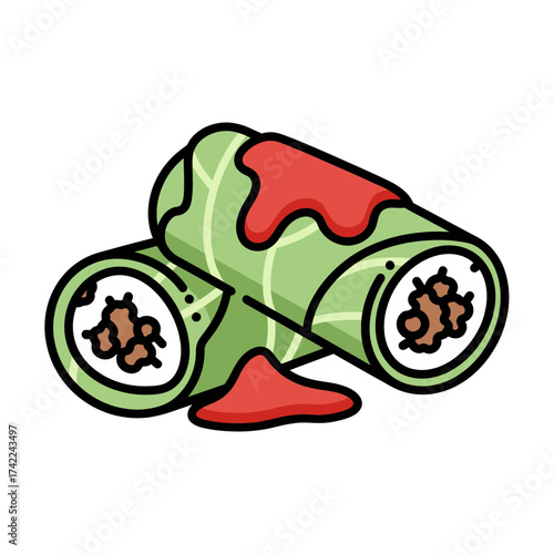 Delicious stuffed cabbage rolls with tomato sauce a hearty meal.