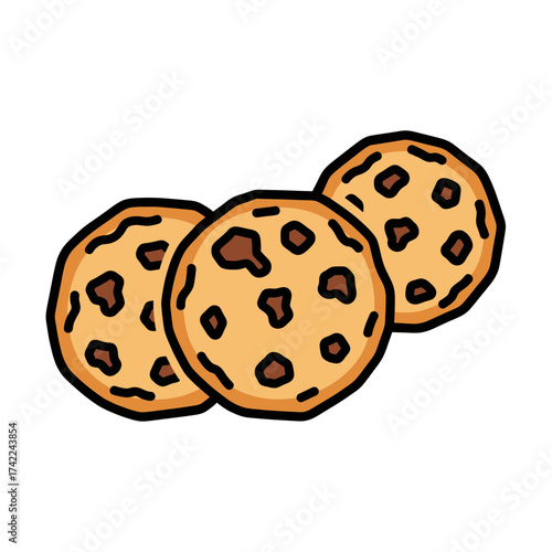 Delicious chocolate chip cookies a sweet and tempting treat for dessert or snack time.