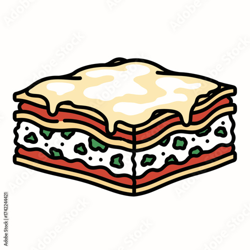 Delicious layered lasagna with melted cheese a classic Italian dish.