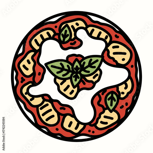 Delicious Gnocchi Dish with Fresh Basil and Tomato Sauce.