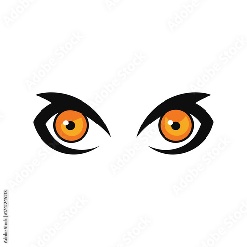 Wallpaper Mural vector illustration of an orange eyes Torontodigital.ca