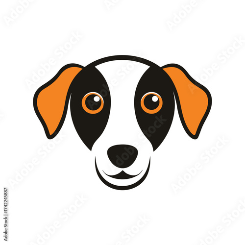 Wallpaper Mural dog eyes on white background Torontodigital.ca