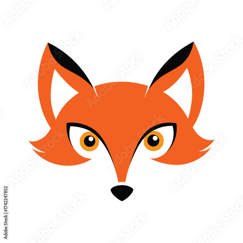 Wallpaper Mural red fox  eyes vector Torontodigital.ca
