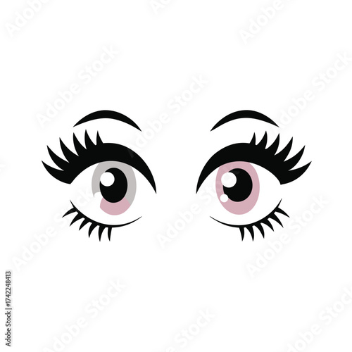 Wallpaper Mural vector illustration of a female eye Torontodigital.ca