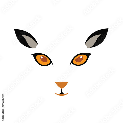 vector illustration of eyes of a goat