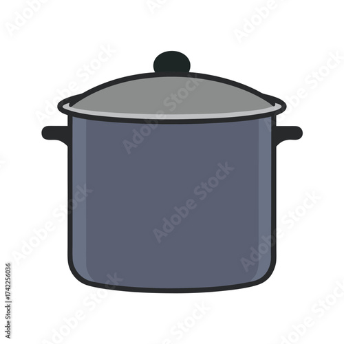 stainless steel pot vector