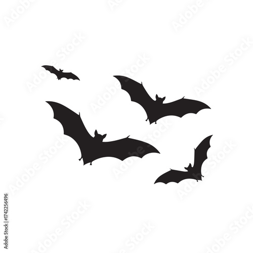 halloween bat and bats