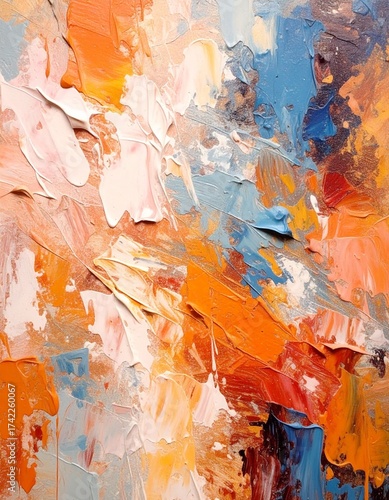 Background verticale multicolore effetto pennellate generato con ia