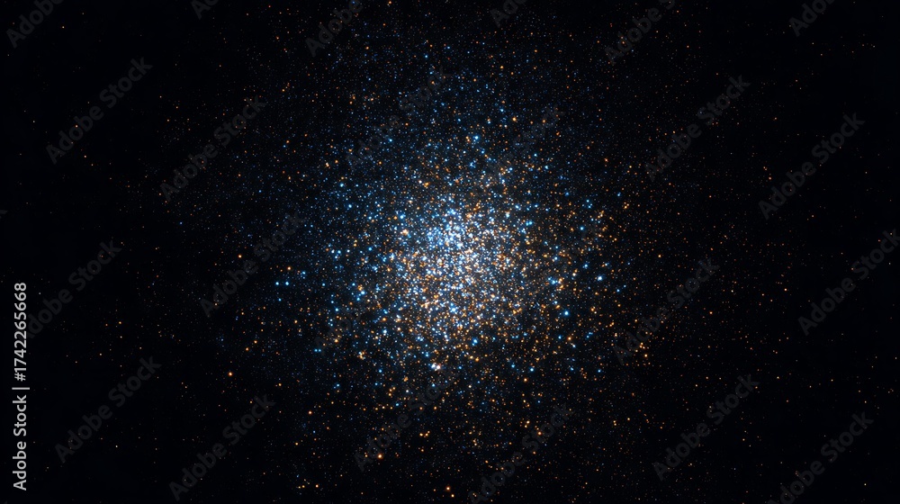 Fototapeta premium A stunning globular cluster shines brightly against the dark expanse of space