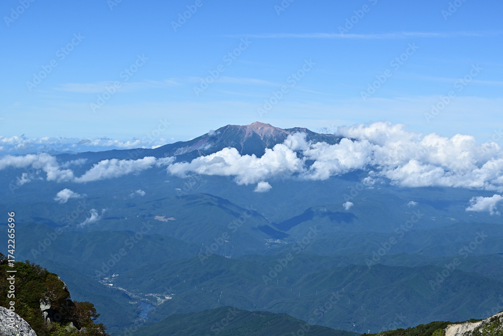 Fototapeta premium Climbing Mt. Kiso-Komagatake, Nagano, Japan