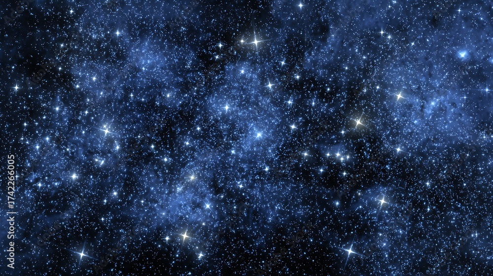 Fototapeta premium A beautiful view of a starfield and nebula shining brightly in the cosmos