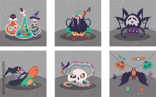 A whimsical collection of potion and creature illustrations that ignite the imagination