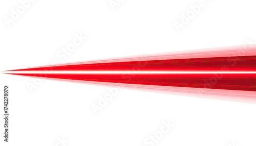 Bright red laser beam light energy abstract science technology concept.