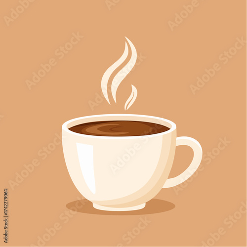 A steaming mug of aromatic coffee, the warm beverage inviting a moment of pause and sensory delight, ready to kickstart your day.