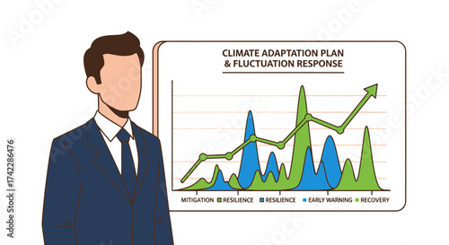 Climate Adaptation Plan and Fluctuation Response A Visual Representation.