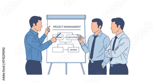 Project Management Presentation with Business Professionals.