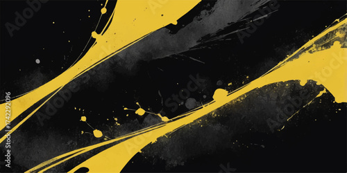 An abstract black and white grunge texture captures the light of a rainy night with a creative vector design