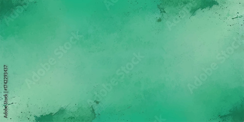 Grunge background with a dirty green paint texture on a weathered wall