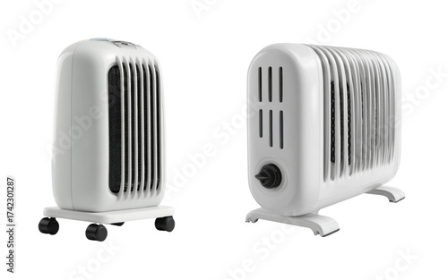 Heating device installation home appliance, isolated on transparent background, png set