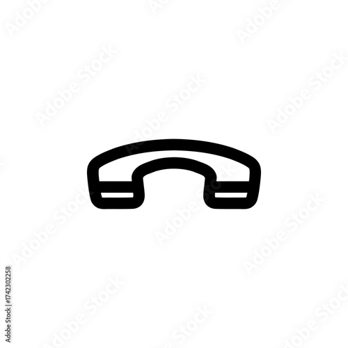 Call End Icon for Communication and Hang Up