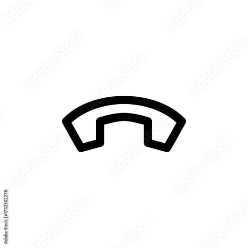 Call End Icon for Communication and Hang Up