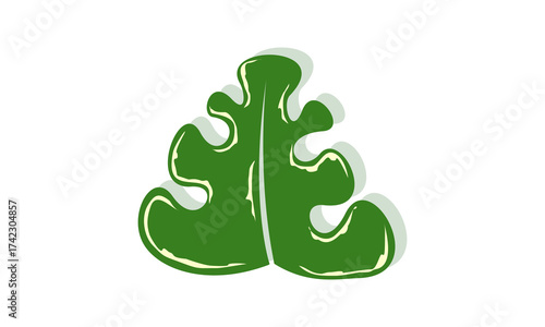Decorative leaf cartoon vector icon