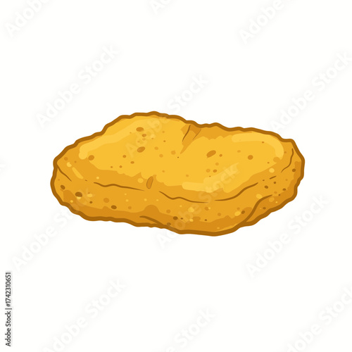 kfc chicken nugget on white background for food advertising